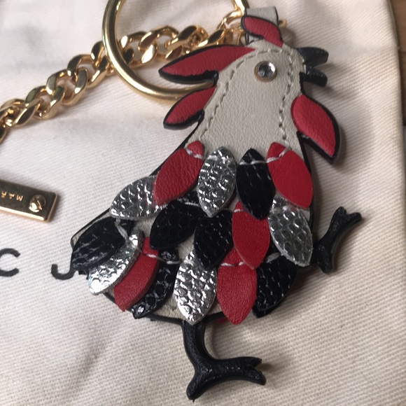 Marc Jacobs Year of the Rooster Leather Keychain Bag Charm with Gold Hardware - Picture 8 of 16